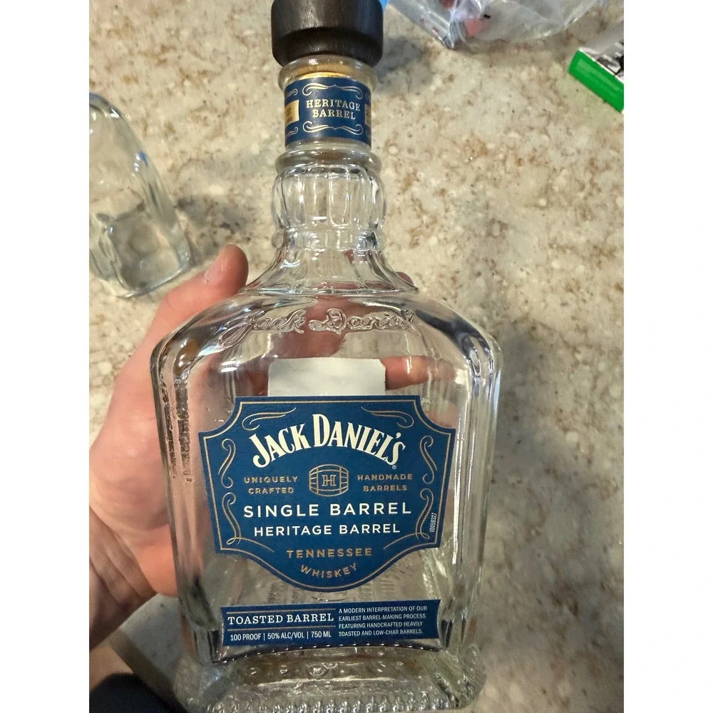 Empty Whiskey Bottle Lot Jack Daniels Heritage Elmer T Lee Blantons Gold Edition
